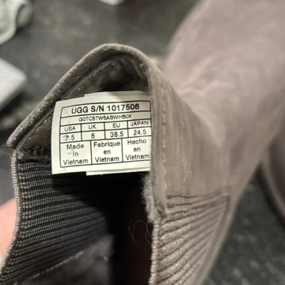 UGG Larra Charcoal Nubuck Leather Boots - Women's 7.5